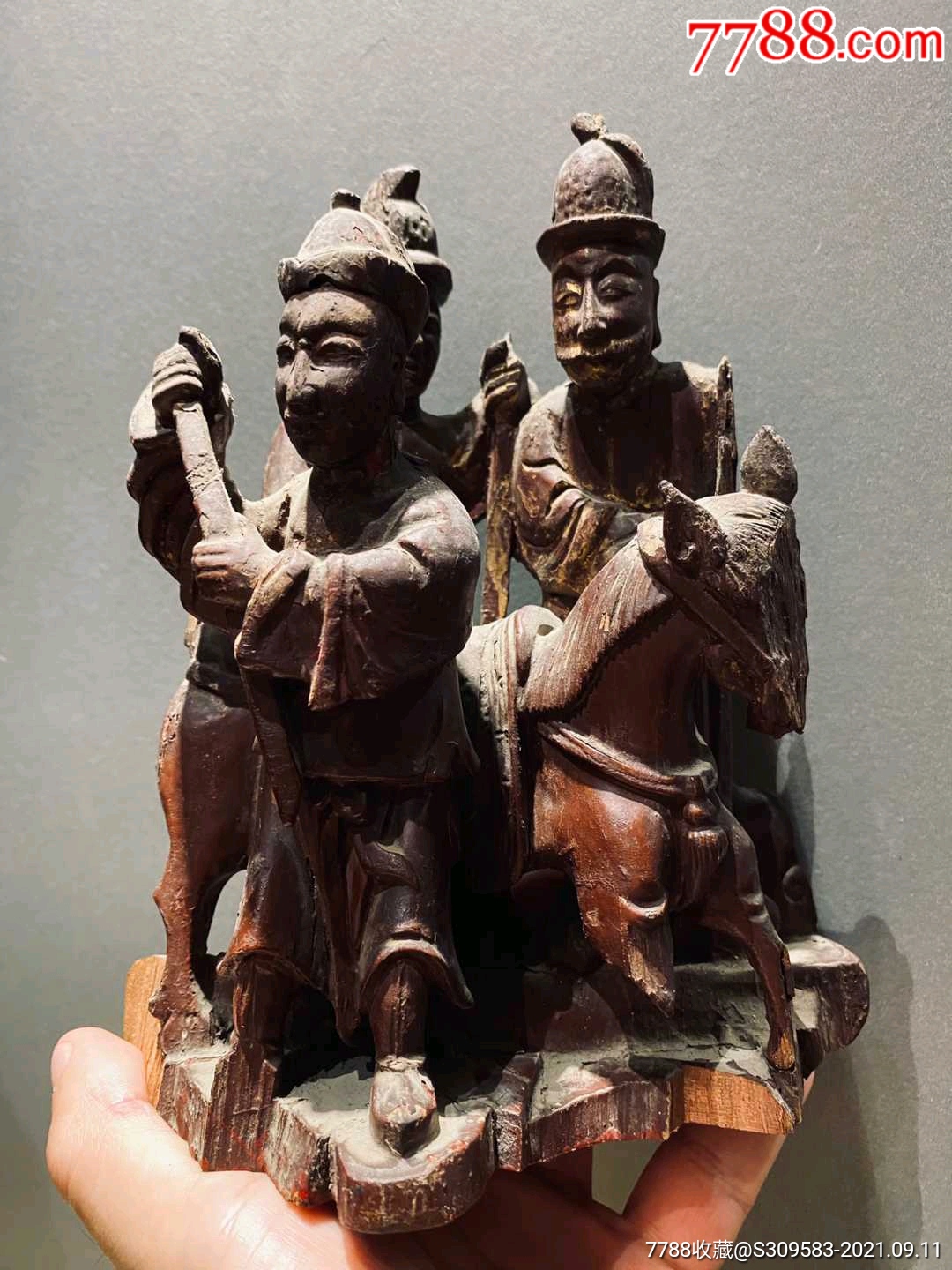 清代人物故事木雕