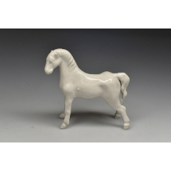 瓷塑白釉瓷馬瓷雕瓷像陶瓷動物擺件玩具