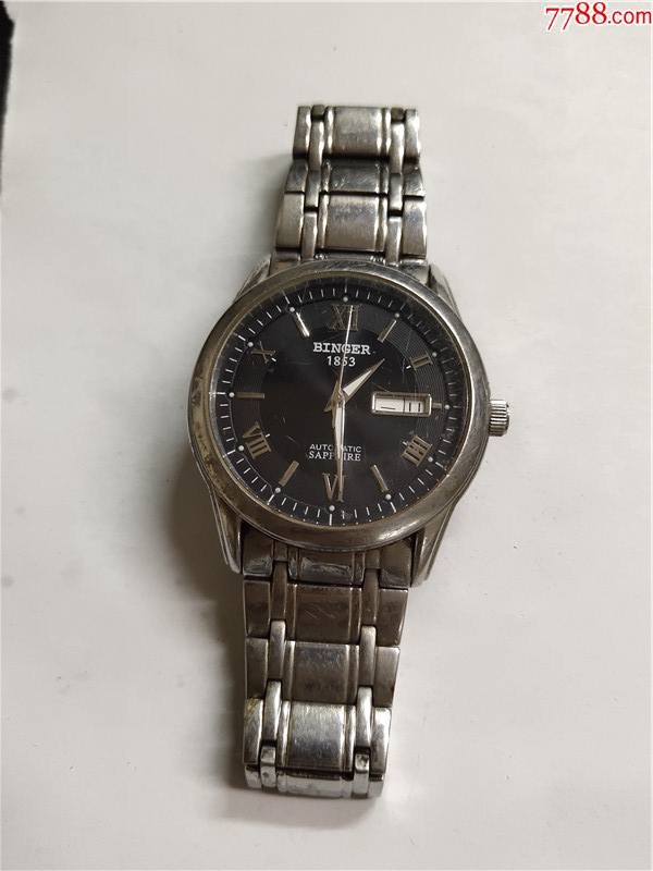 binger宾格双日历全自动男机械表