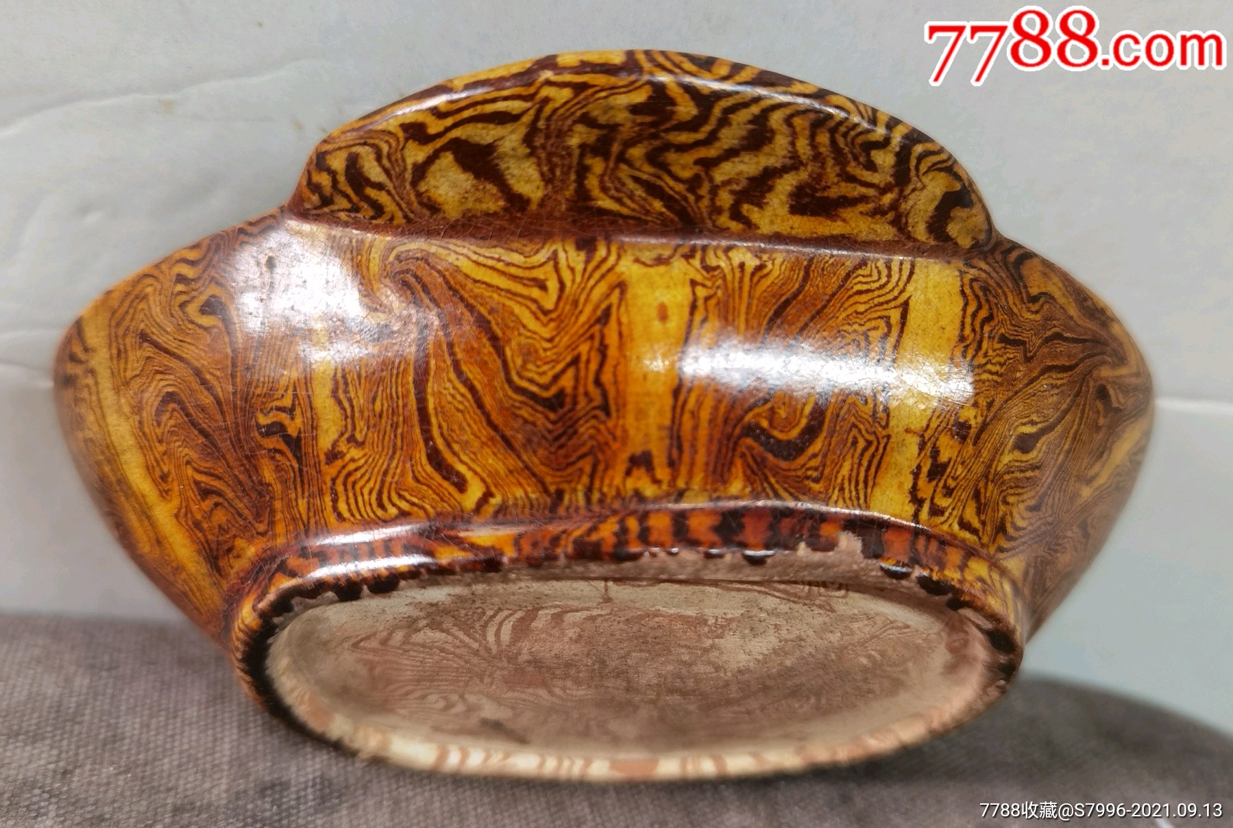 唐代绞胎瓷耳杯-价格:990元-se82587308-花釉/窑变瓷-零售-7788期刊网