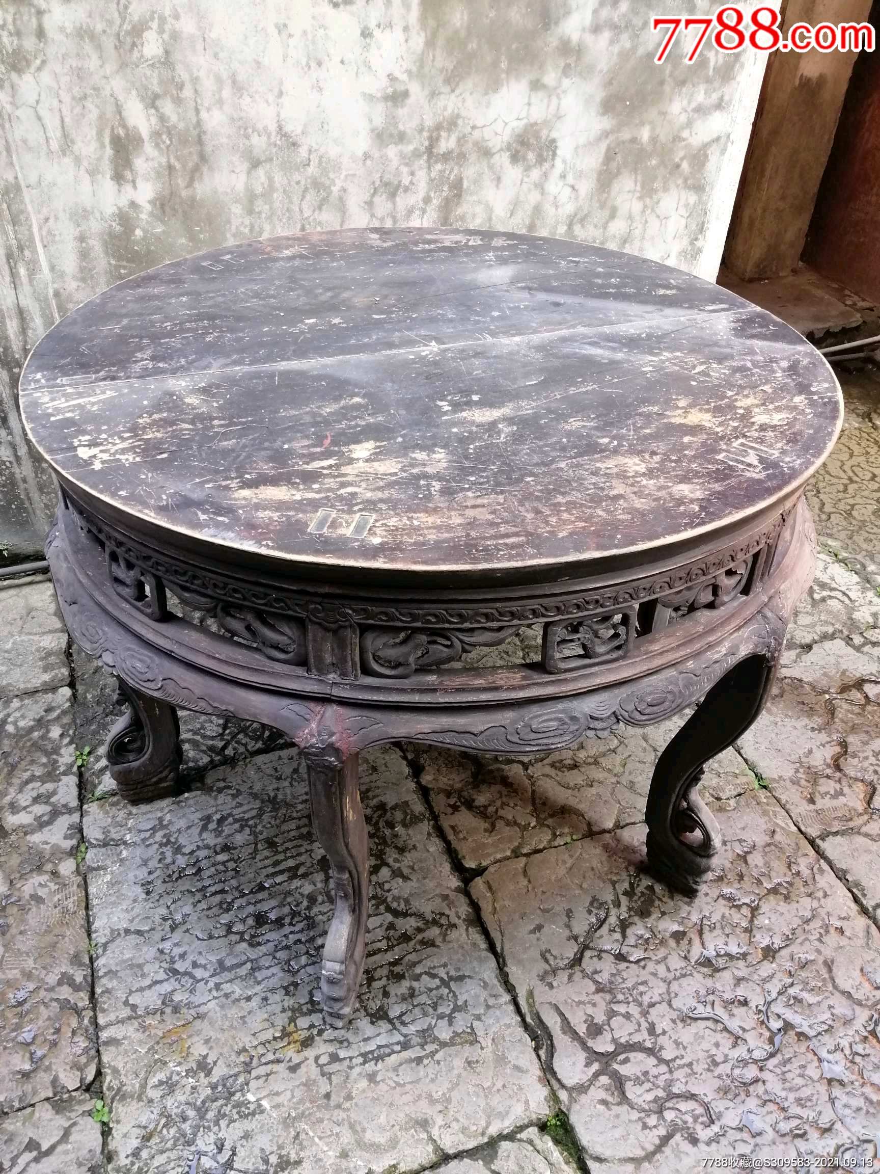 清代中晚期半圆桌一对