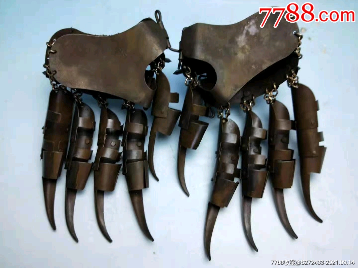 纯铜制护手一对品如图