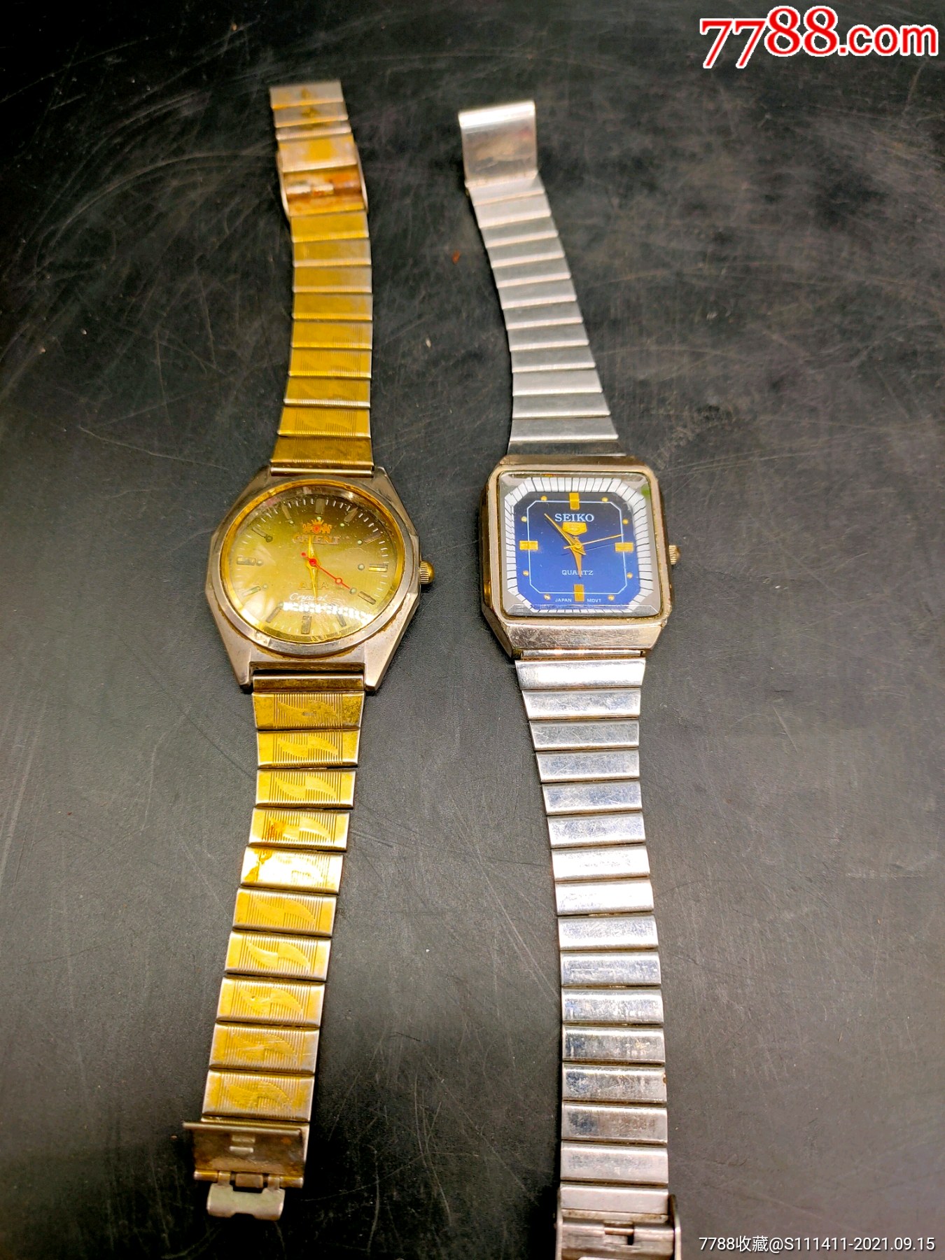 八十年代精工五和双狮石英表两个