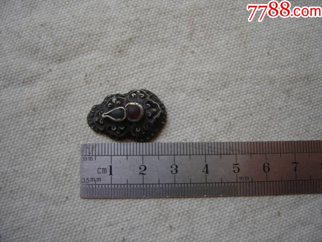 明代·双层錾刻如意云纹双镶银帽正-价格:850元-se82623400-其他银器