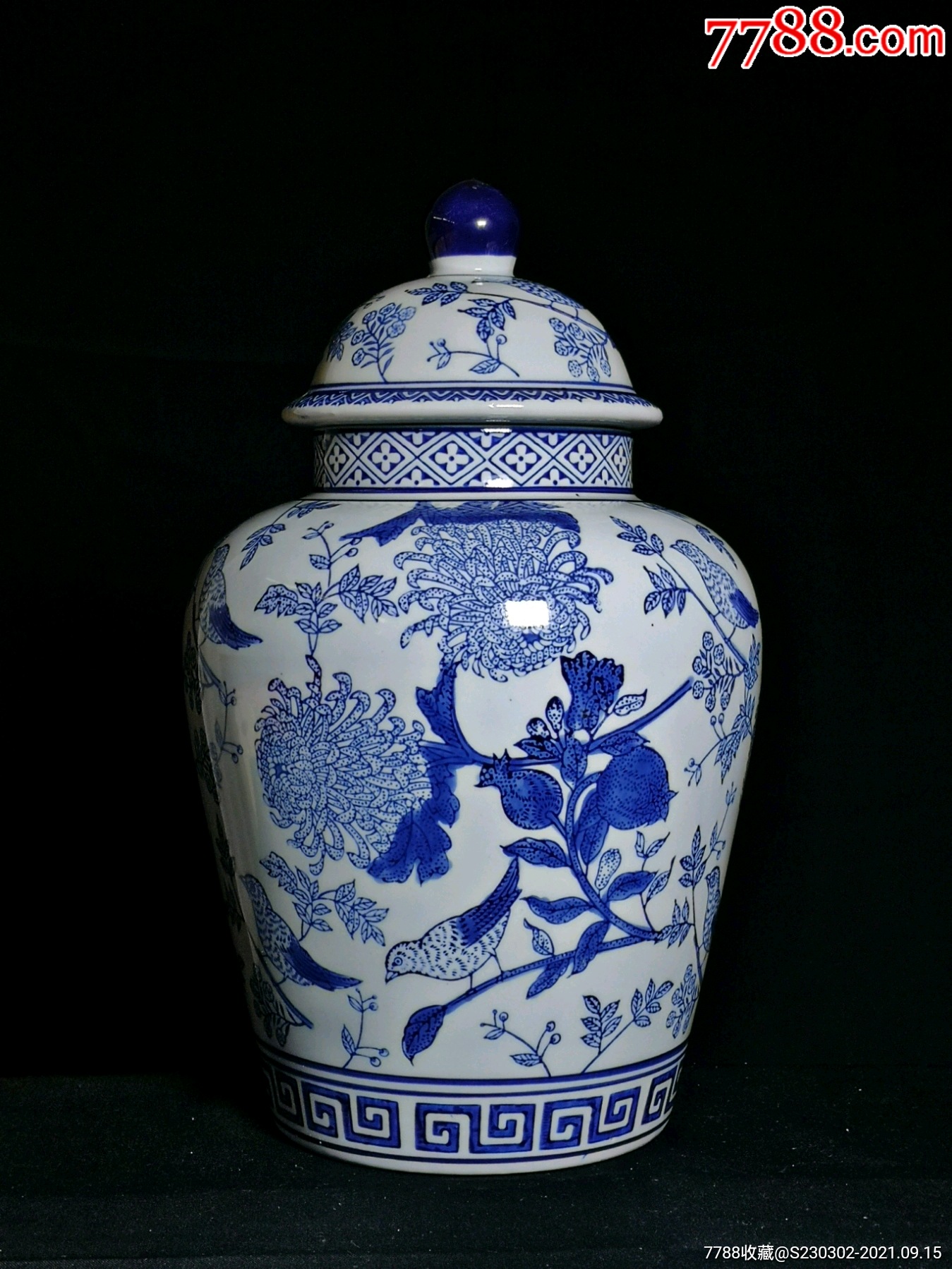 将军罐手绘青花茶叶储存罐子-青花瓷-7788商城__七七八八商品交易平台