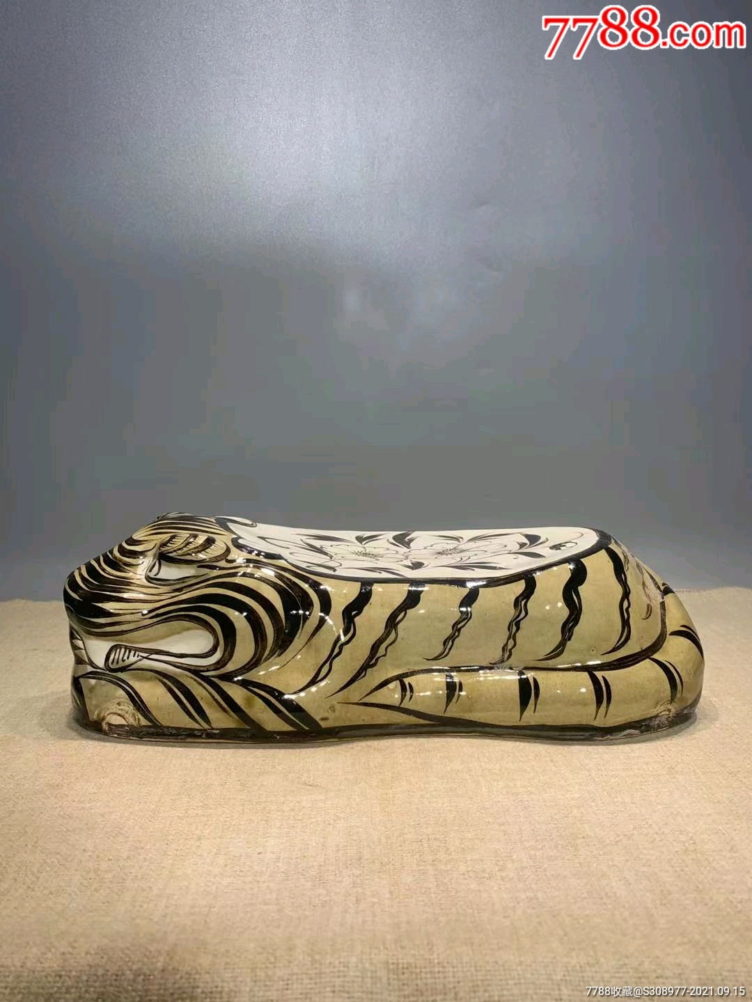 宋代老虎花卉瓷枕头_价格1800元_第1张_7788商城__七七八八商品交易