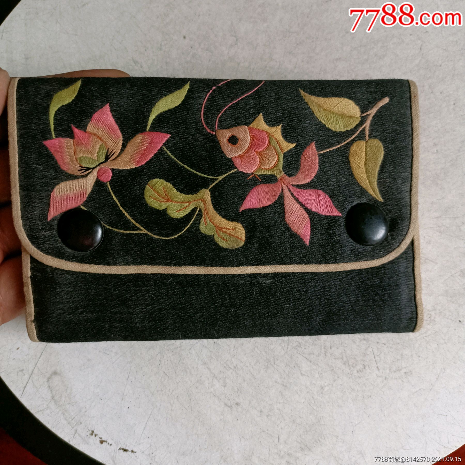 民国绣花钱包完整保老保真