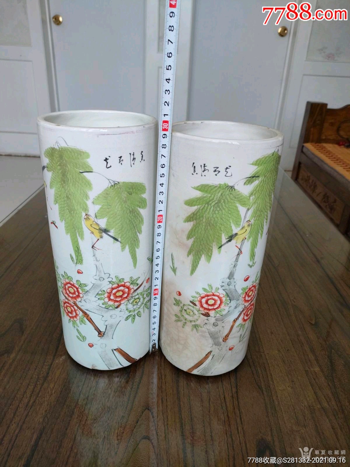 清末民国粉彩帽筒一对,_价格5980元【美玉玉轩】_第1张_7788收藏