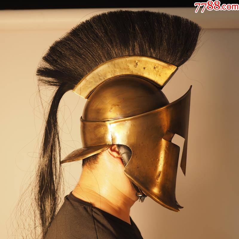 印度工艺品电影斯巴达国王列奥尼达中世纪罗马头盔希腊带内衬帽子