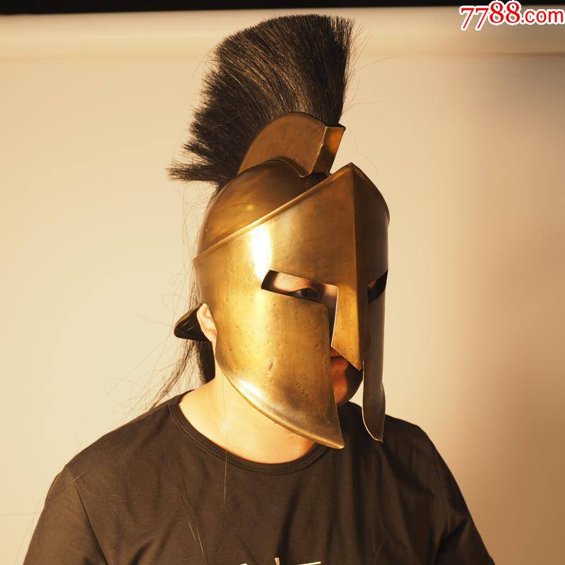印度工艺品电影斯巴达国王列奥尼达中世纪罗马头盔希腊带内衬帽子