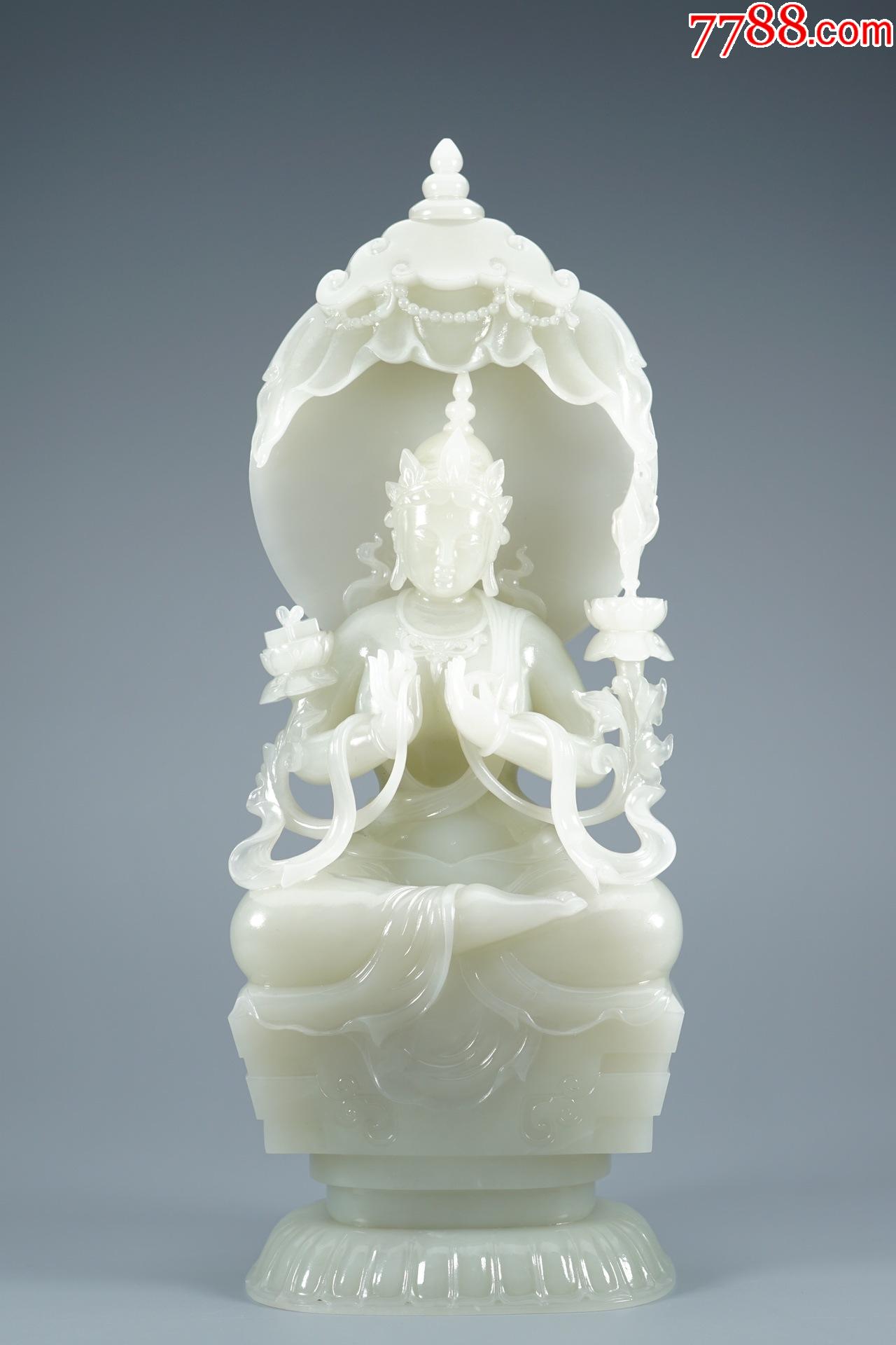 和田玉观音佛像