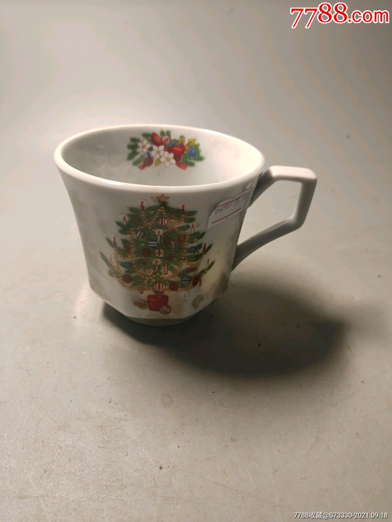 创汇期出口瓷圣诞树小杯子