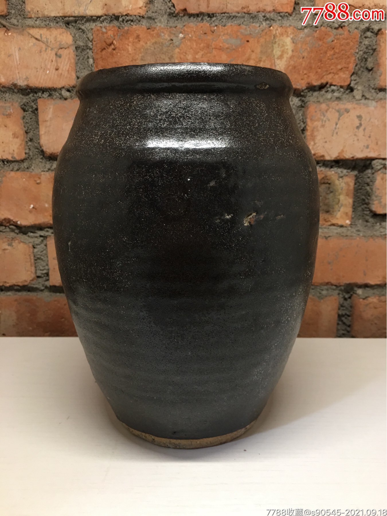 清代民窑黑釉陶罐500图图片