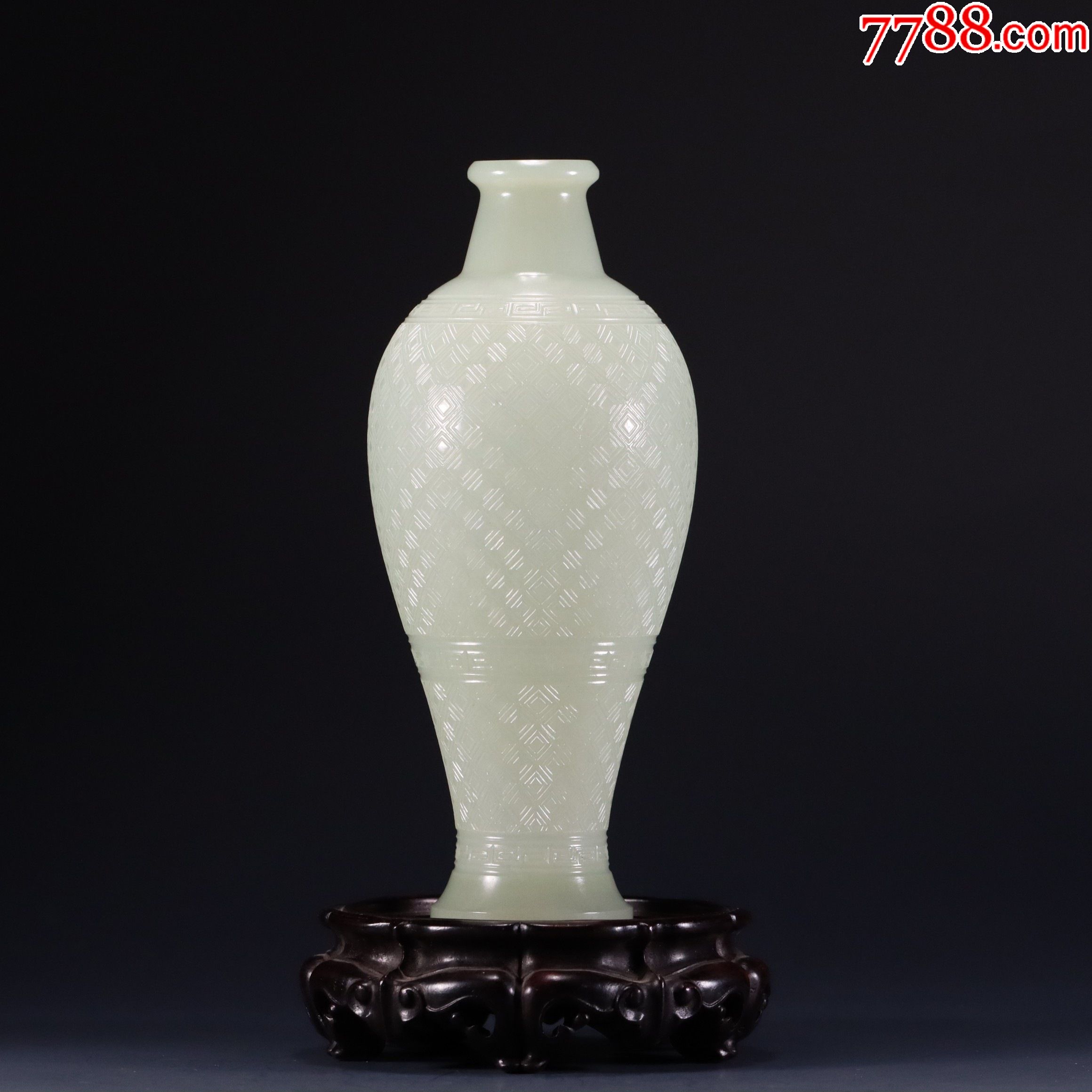 和田玉回纹梅瓶-价格:65000元-se82683166-和田玉