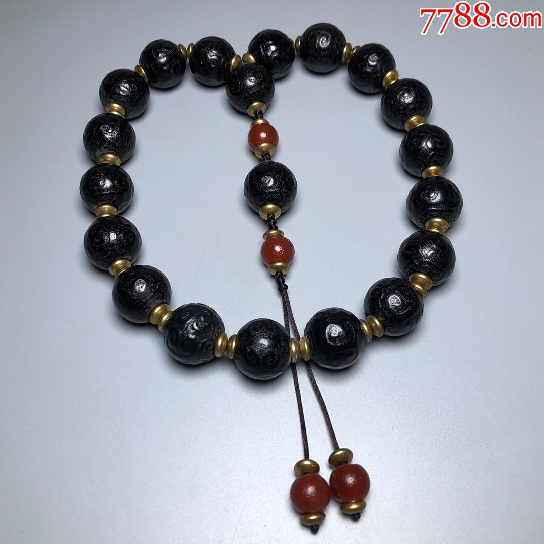 珍藏黑玛瑙十八子手持佛珠-价格:980元-se82694647-玛瑙/宝石手串