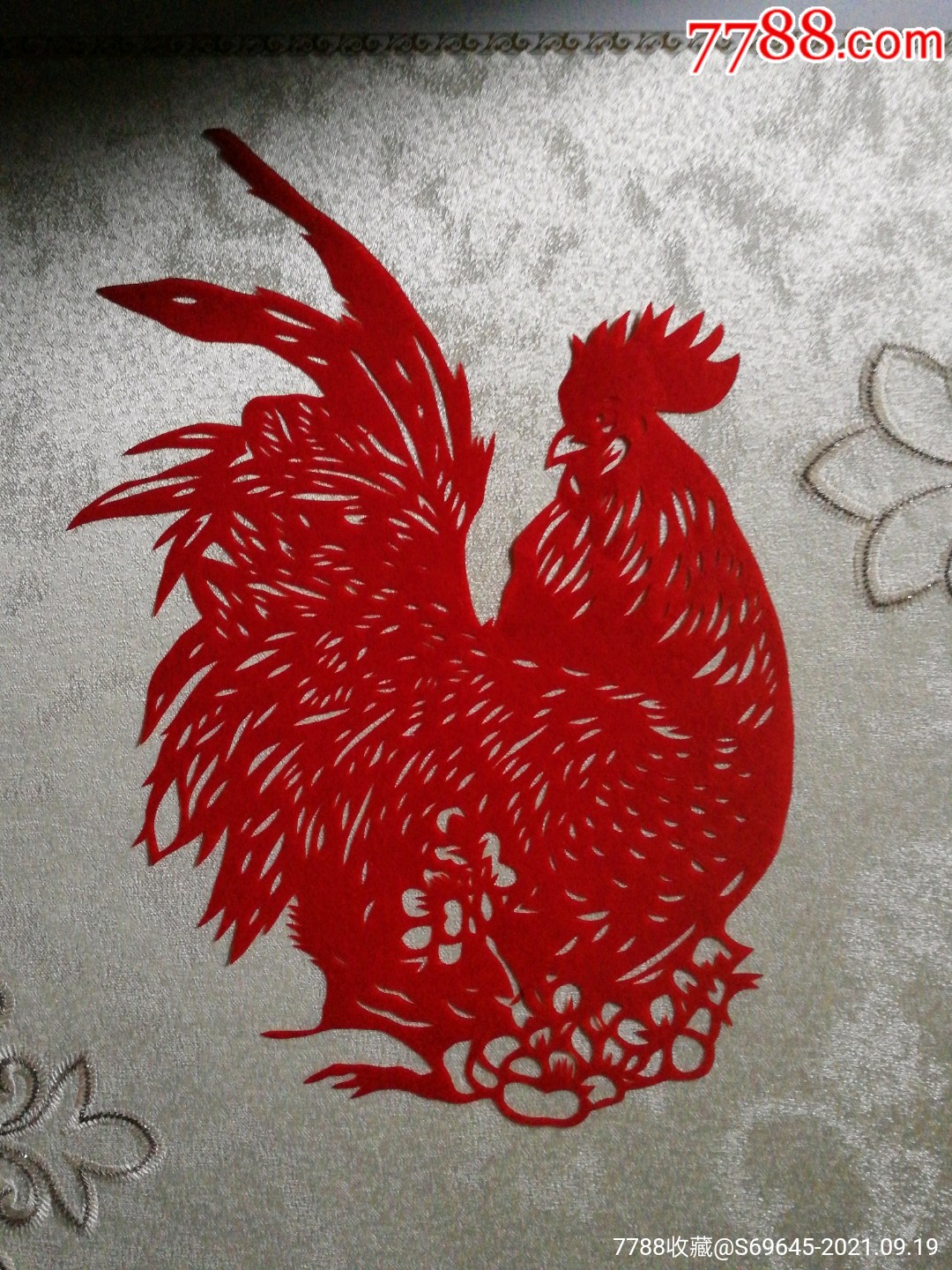 纯手工老剪纸十二生肖之酉鸡