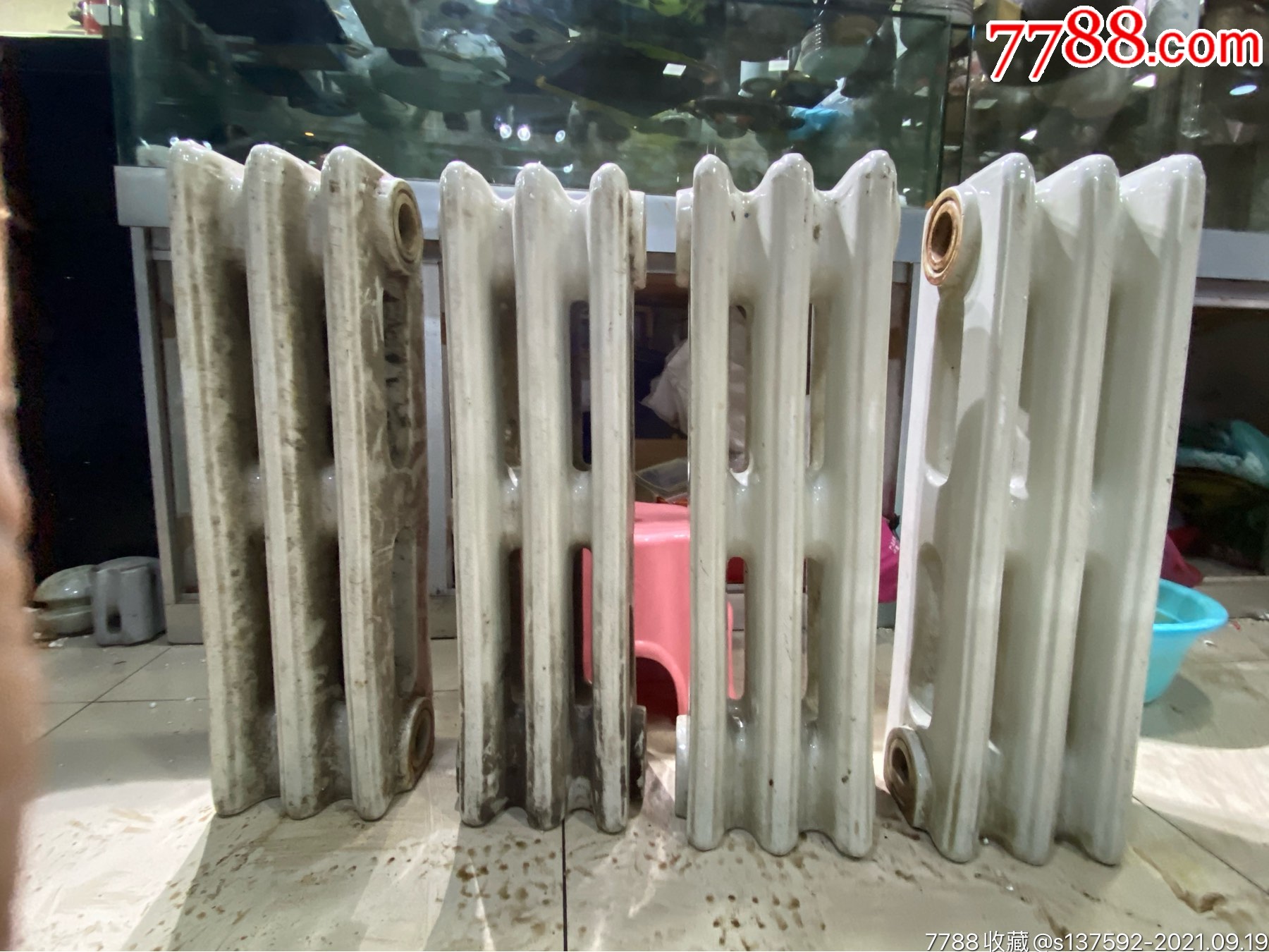 民国满洲国暖气片四个/启新磁长款_第1张_7788陶瓷