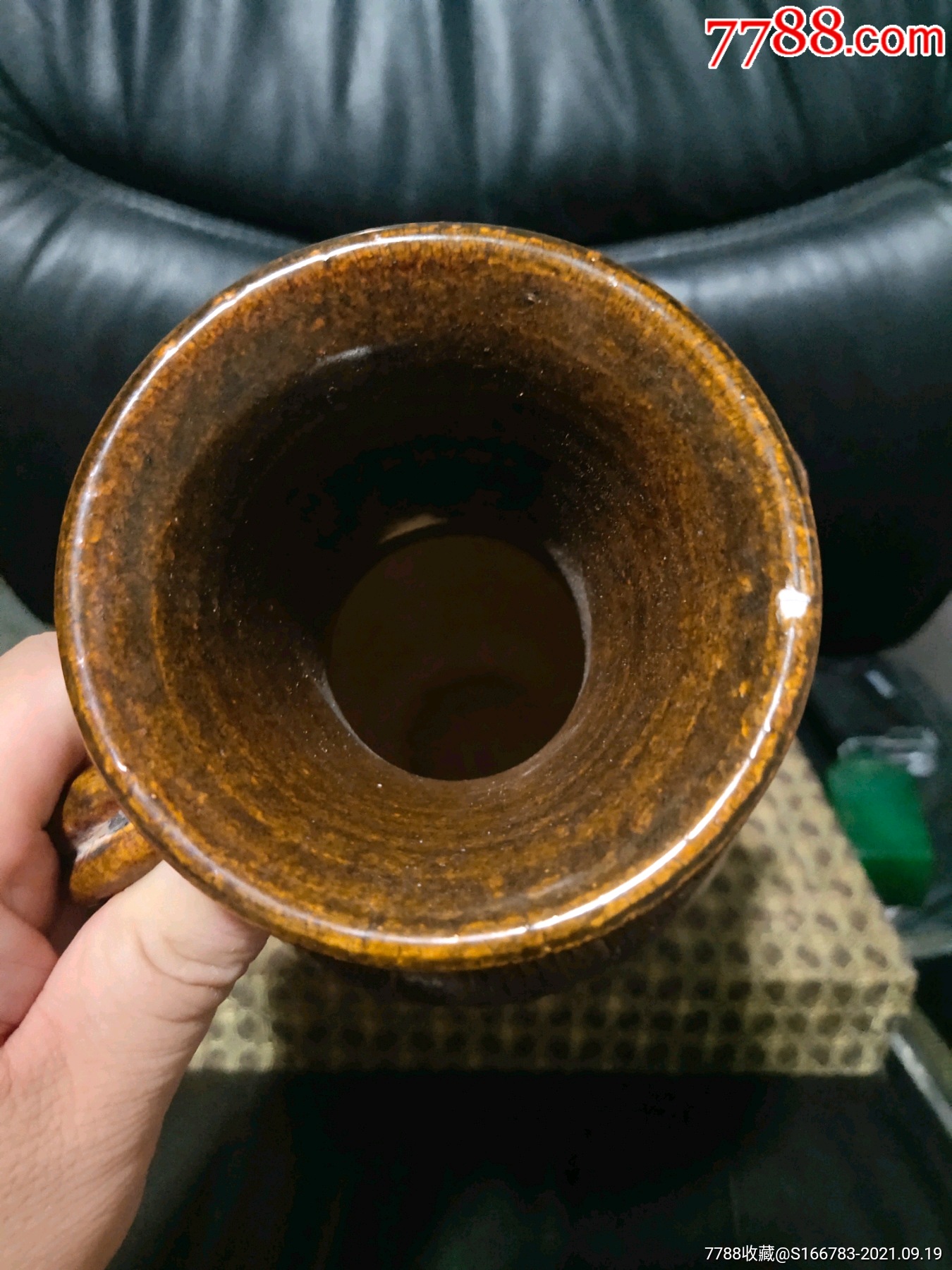 黄釉麻布纹执壶_黄釉瓷_第2张_7788瓷器