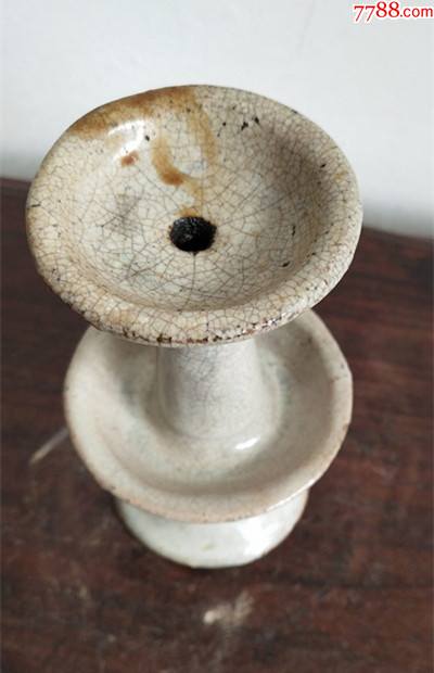 哥窑老瓷灯盏-价格:680元-se82708433-黄釉瓷-零售-7788老玩具收藏