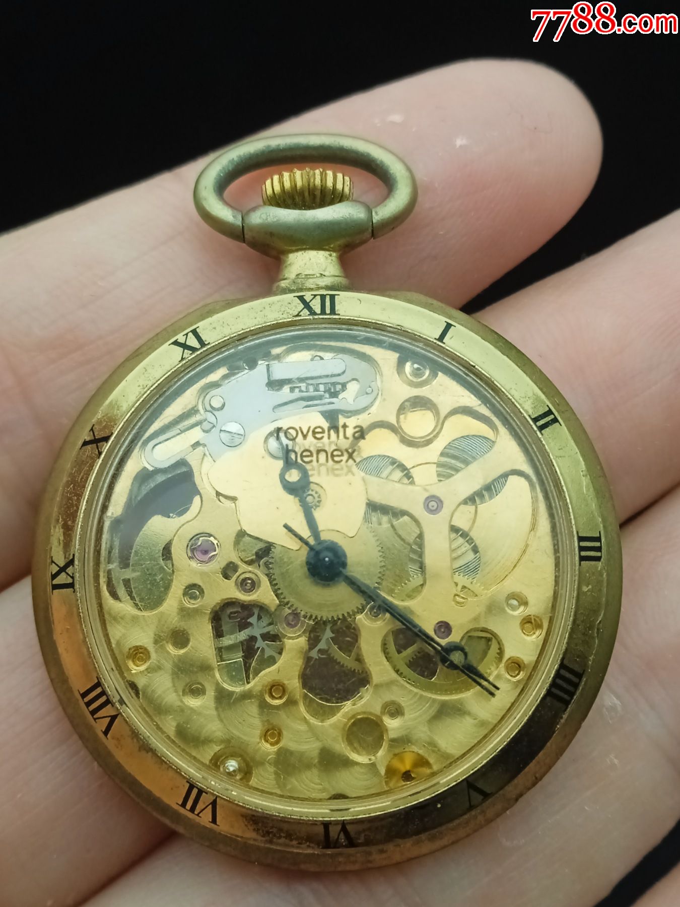 瑞士roventa洛芬达全镂空怀表17钻-价格:980元-se82716040-怀表/挂表