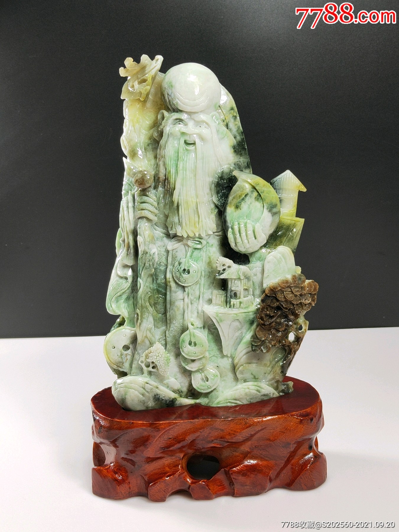 独山玉寿星摆件40366