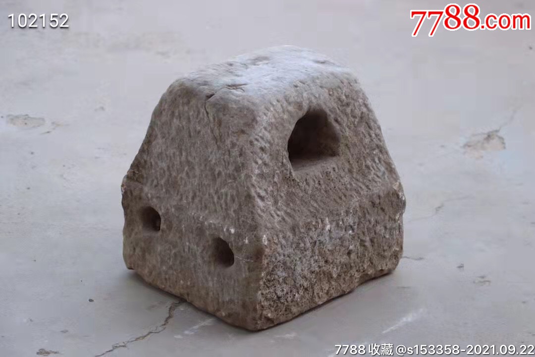 清代青石石锁纯手工打造