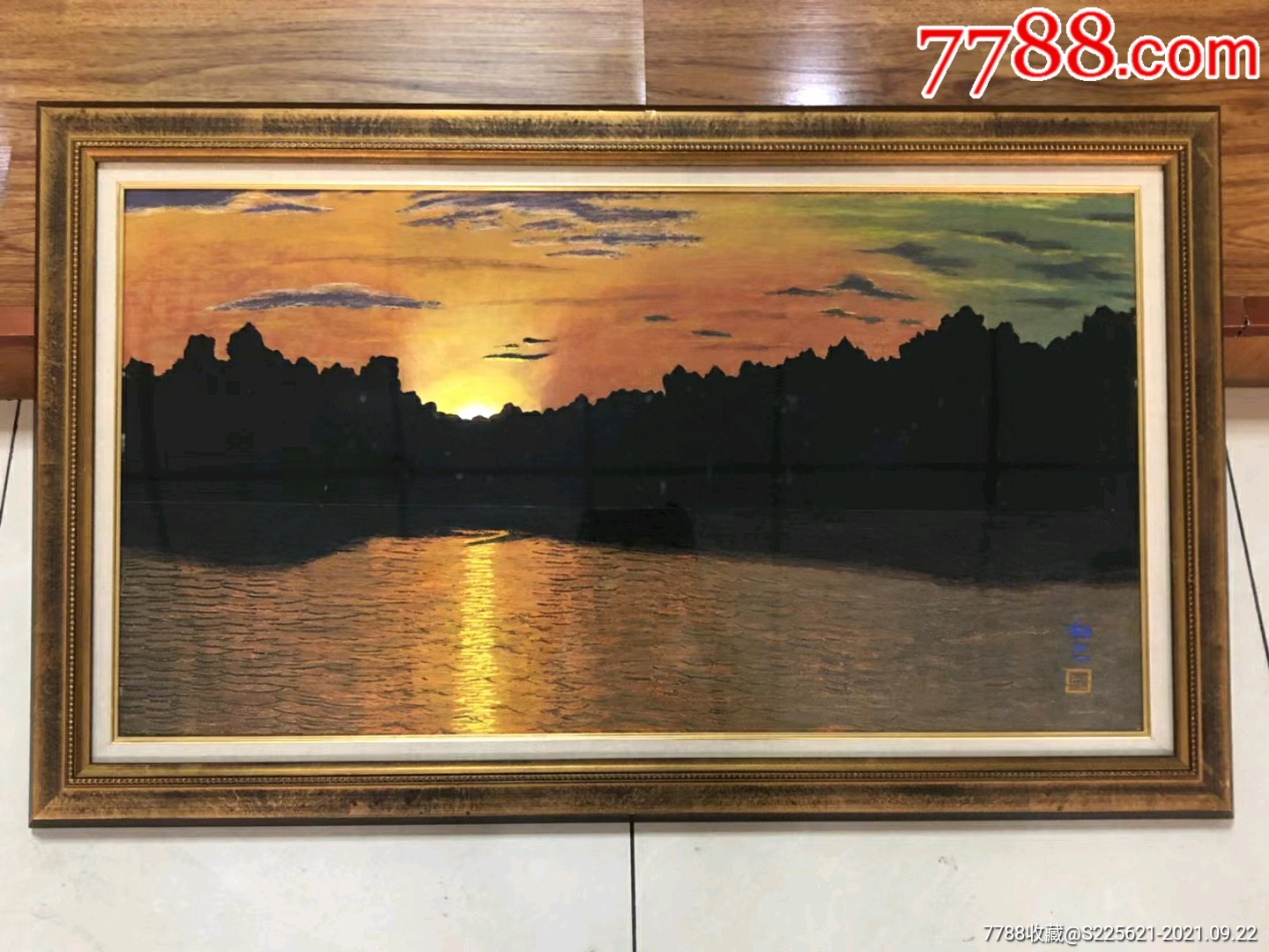 黎明老油画挂屏日本油画