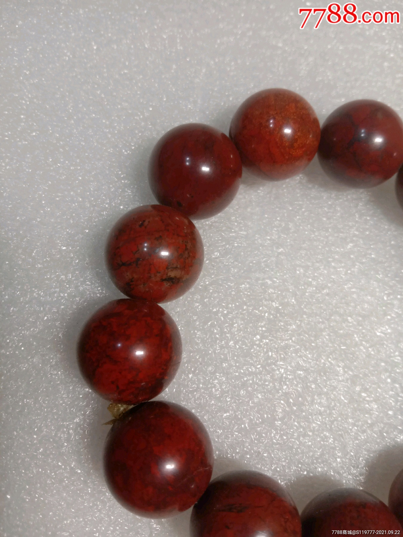 精品红伊丁陨石手串