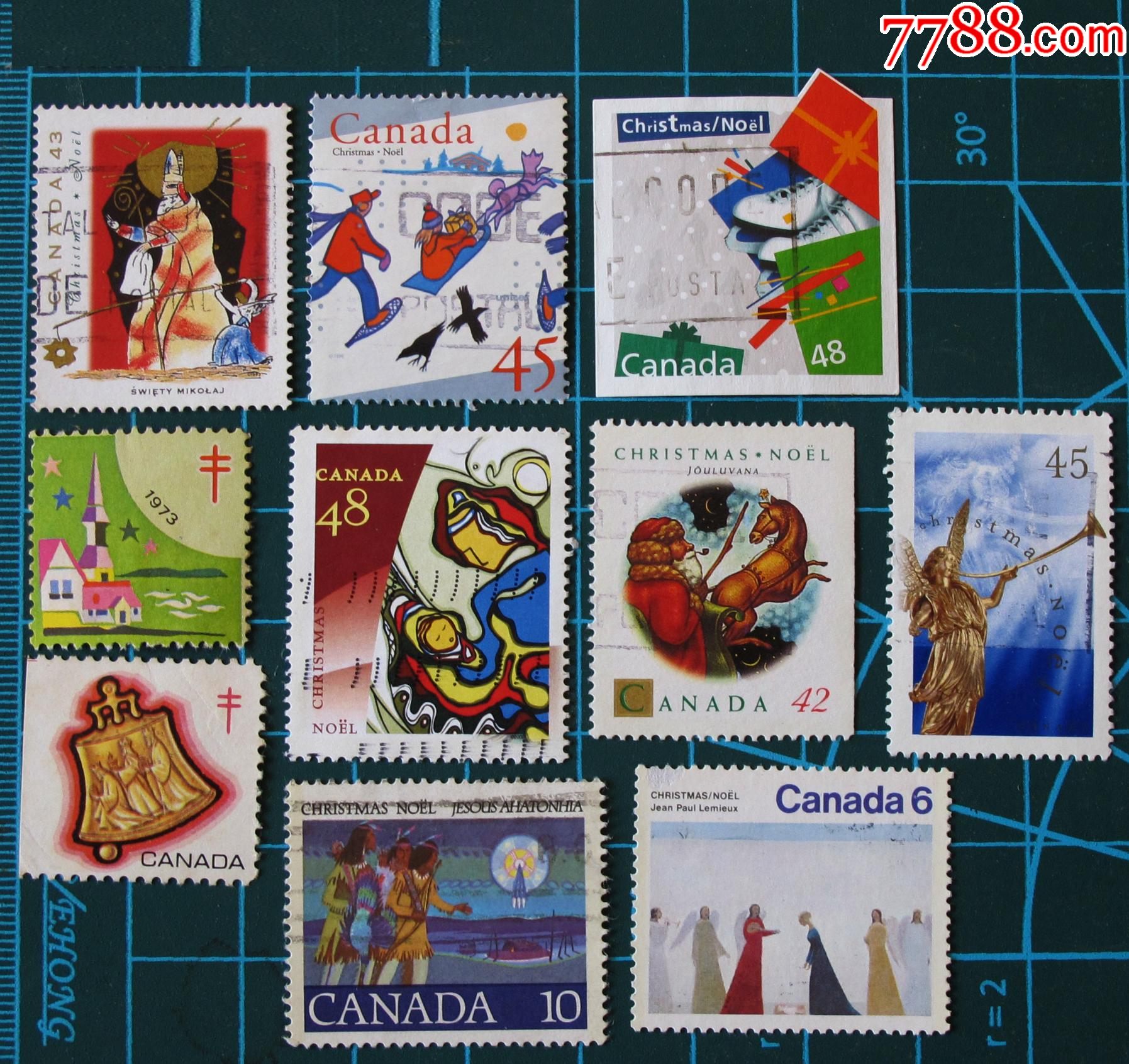加拿大邮票-----圣诞节10(信销票)