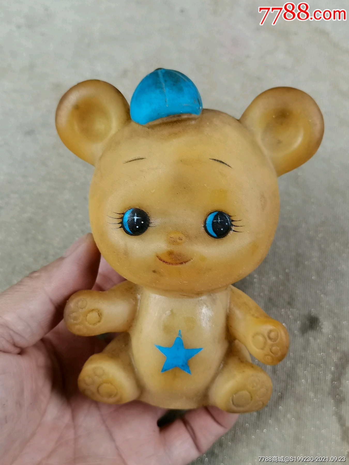 老玩具小熊胶皮小熊玩具