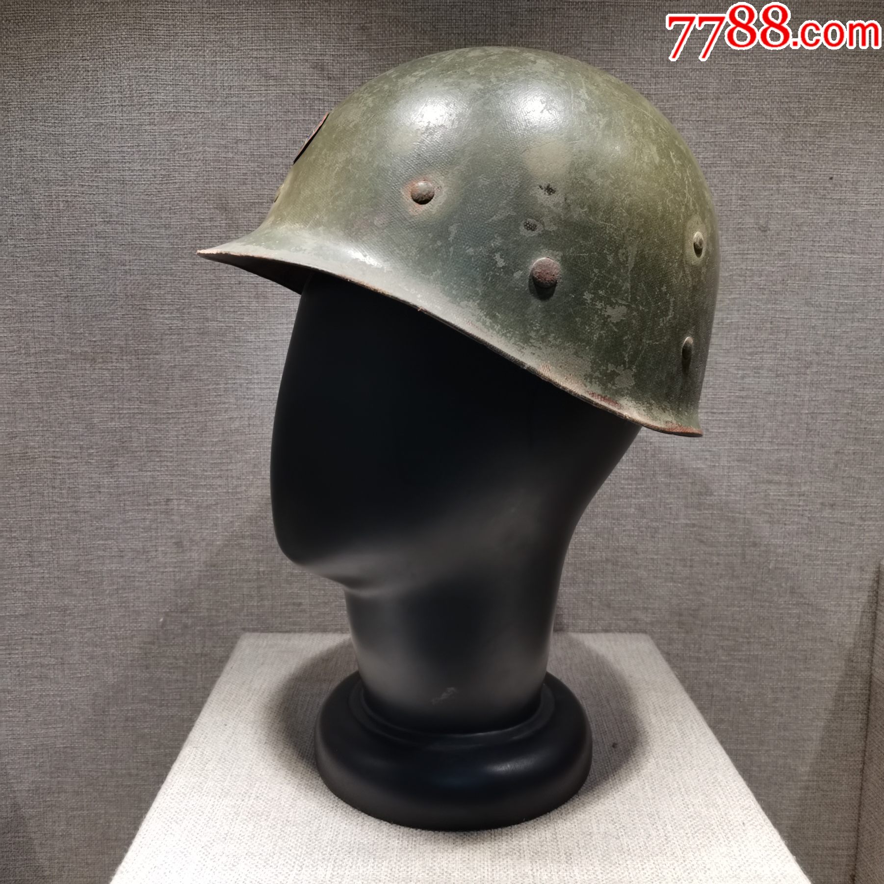 红色收藏抗战时期美援m1国军原品内盔早期原品原徽原衬