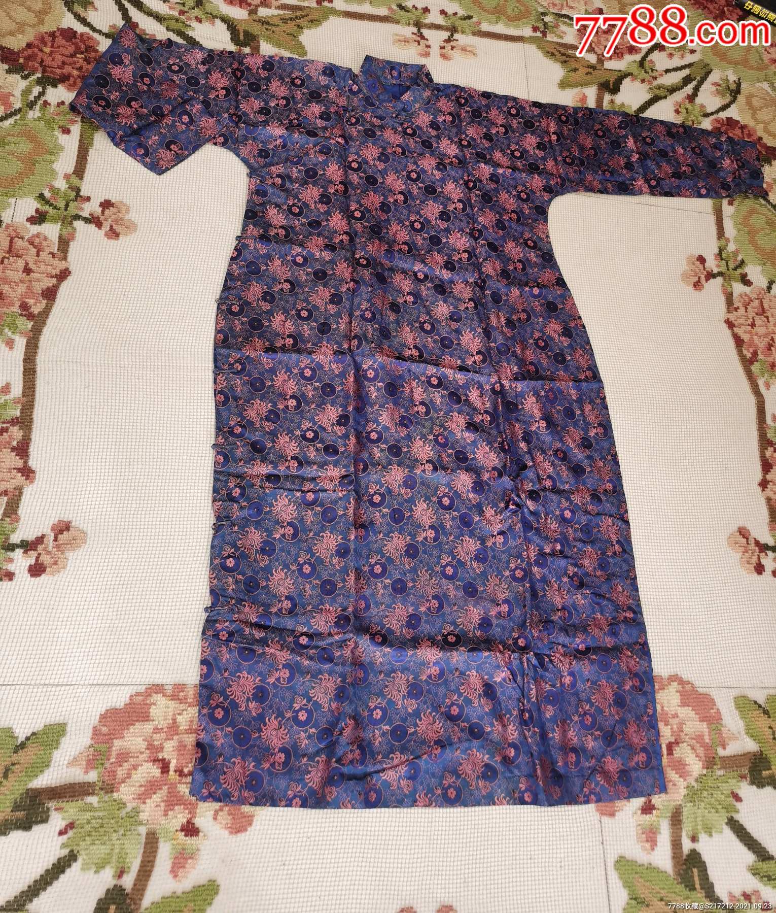 民国时期真丝面料古董旗袍