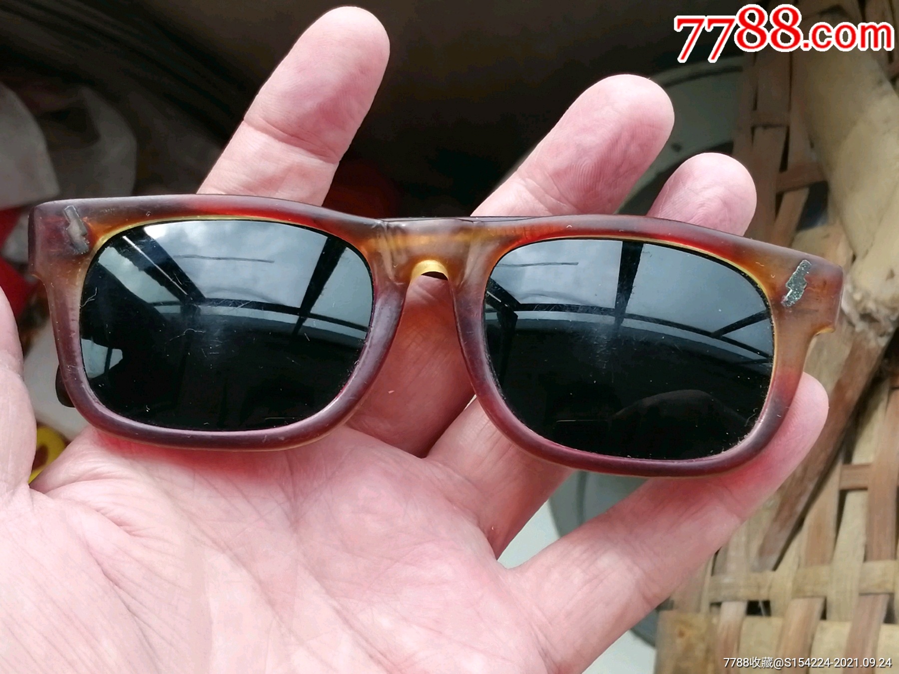 民国时期赛璐璐镜框老墨镜