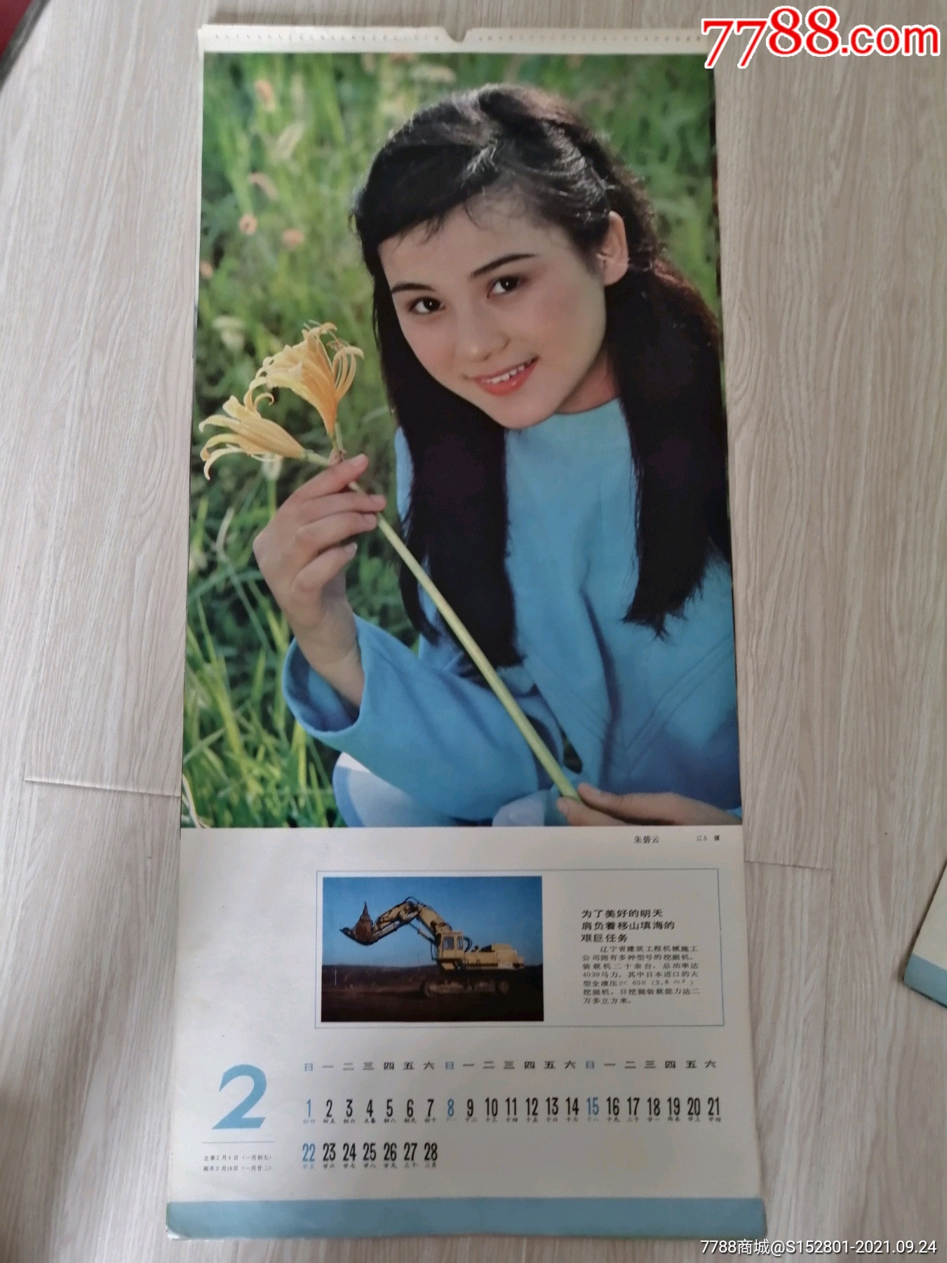 挂历散页电影明星朱碧云