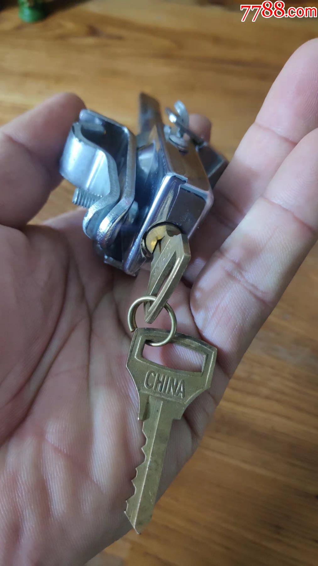 上世纪7080年代和平鸽牌老式自行车老车锁好品民俗怀旧老物品