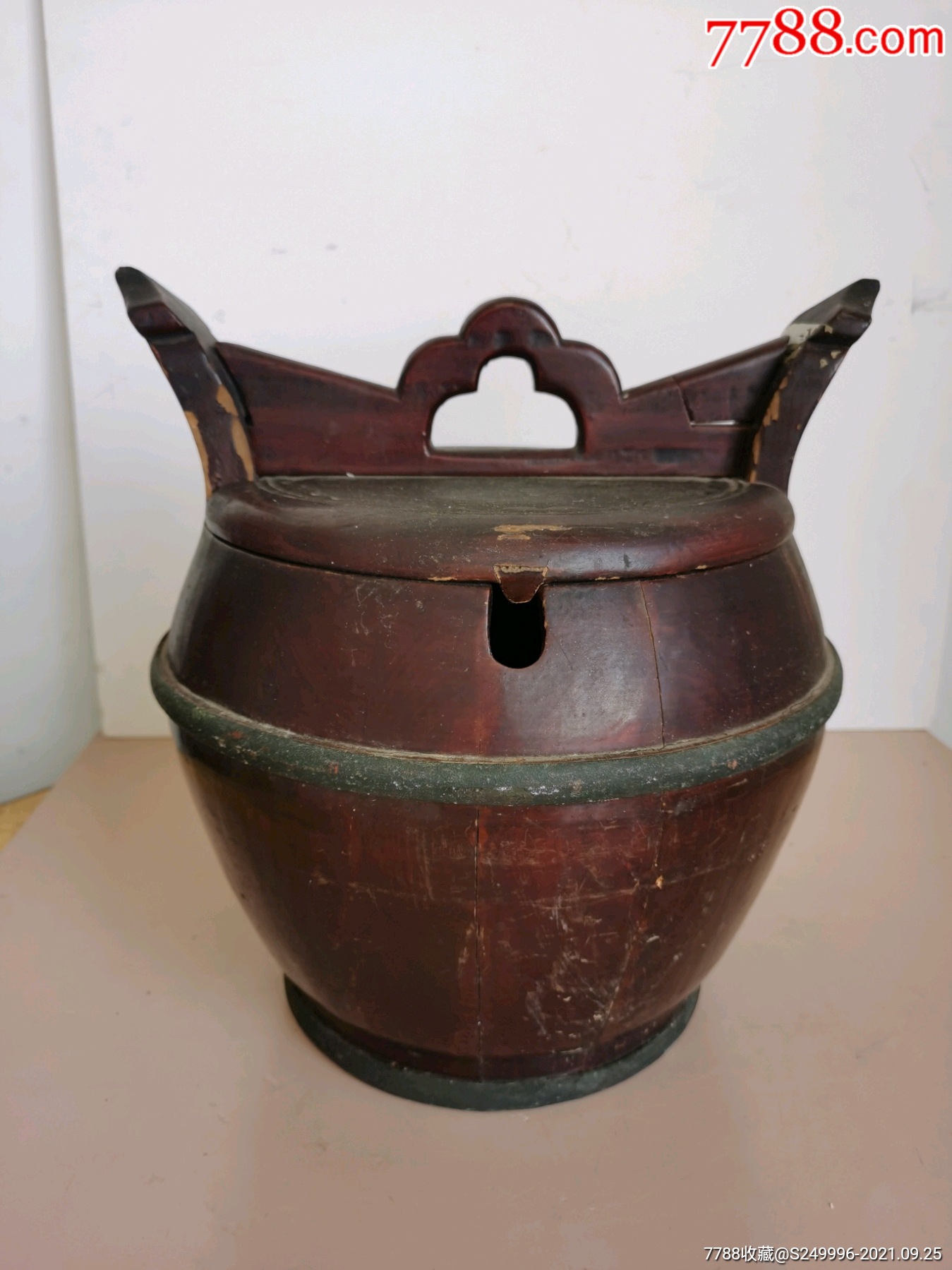 晚清铜箍老茶壶桶