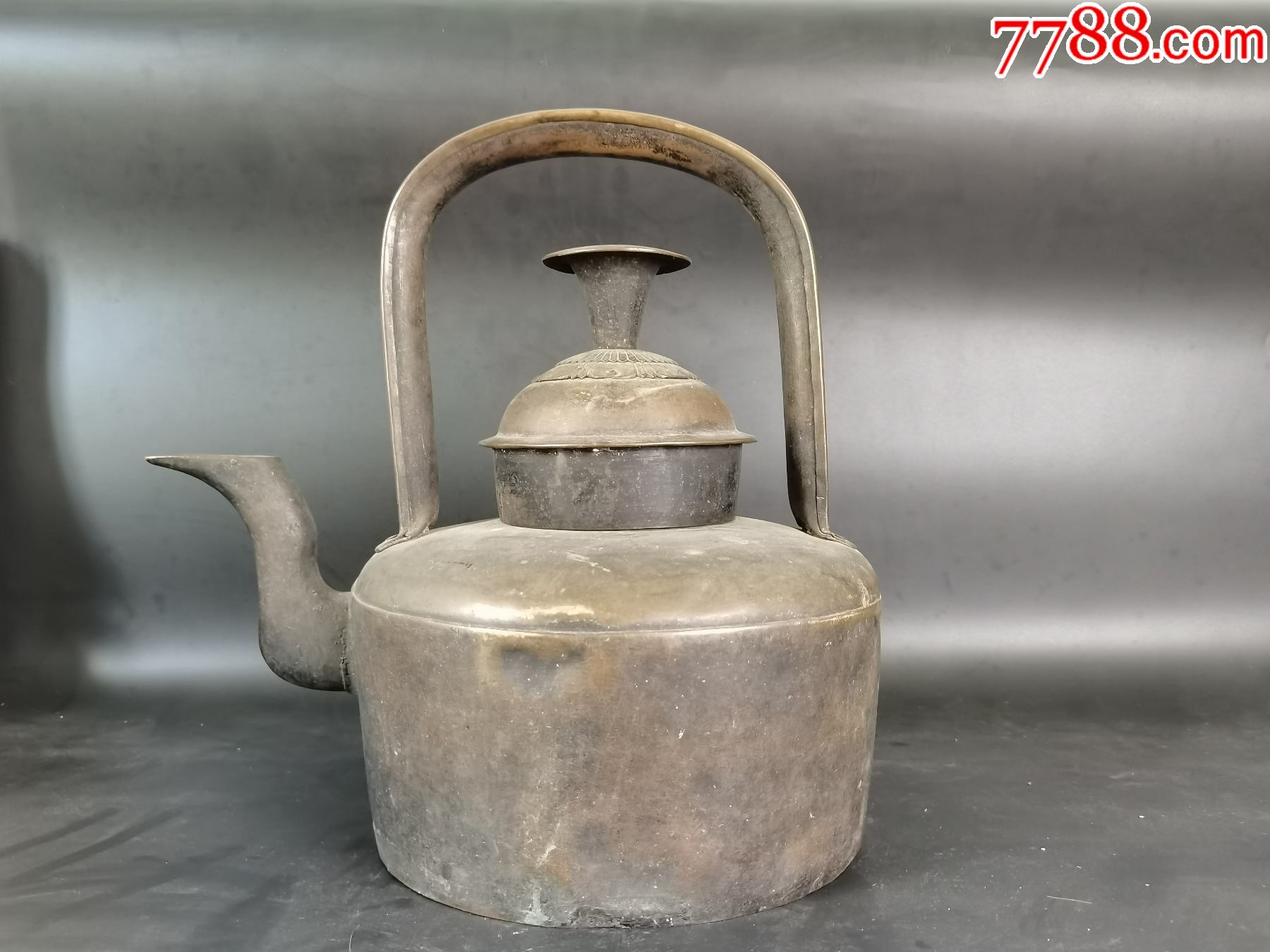 民国辛亥年陈金满堂铜质大茶壶-价格:1200元-se82815589-铜壶/铜瓶