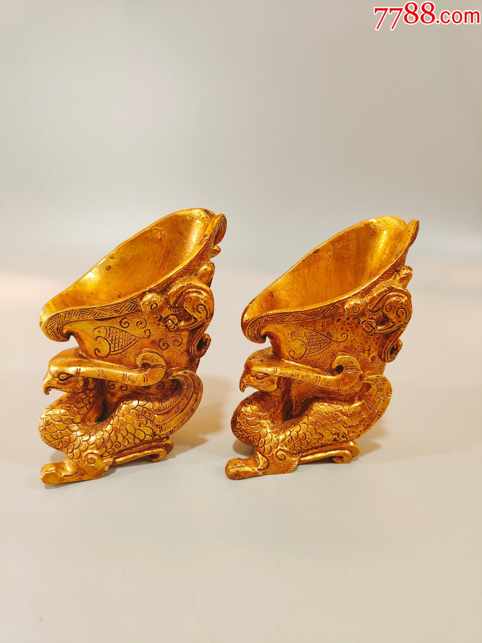 珍藏唐代鎏金凤杯a91s15f