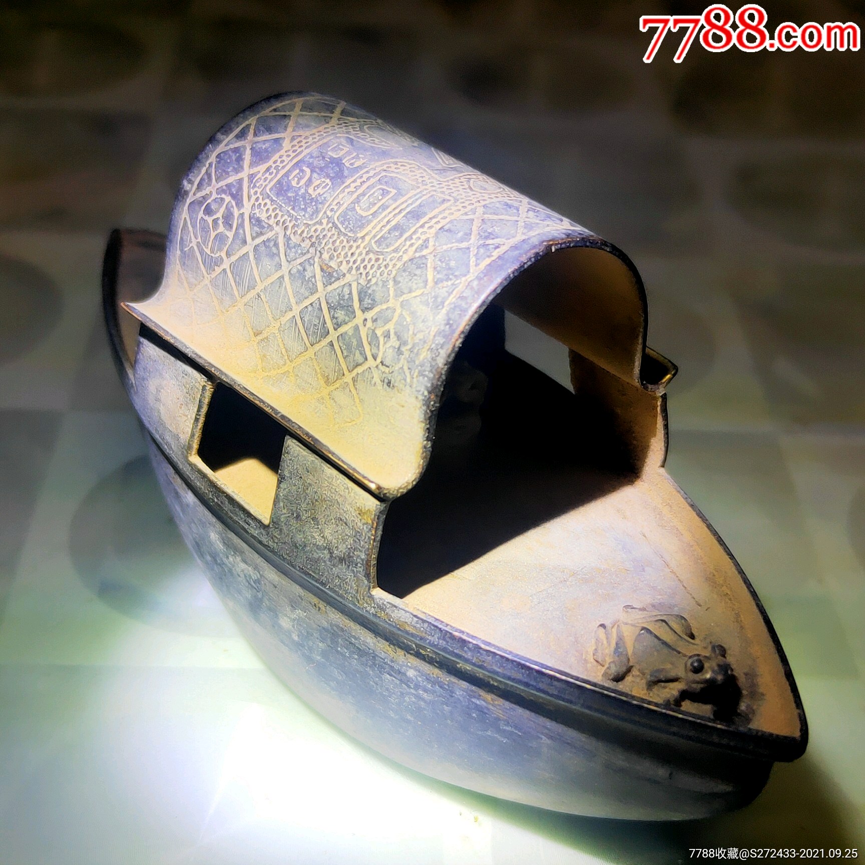 荣宝斋文房铜水滴造型别致包浆浓厚器型小巧玲珑适合使用易可把玩