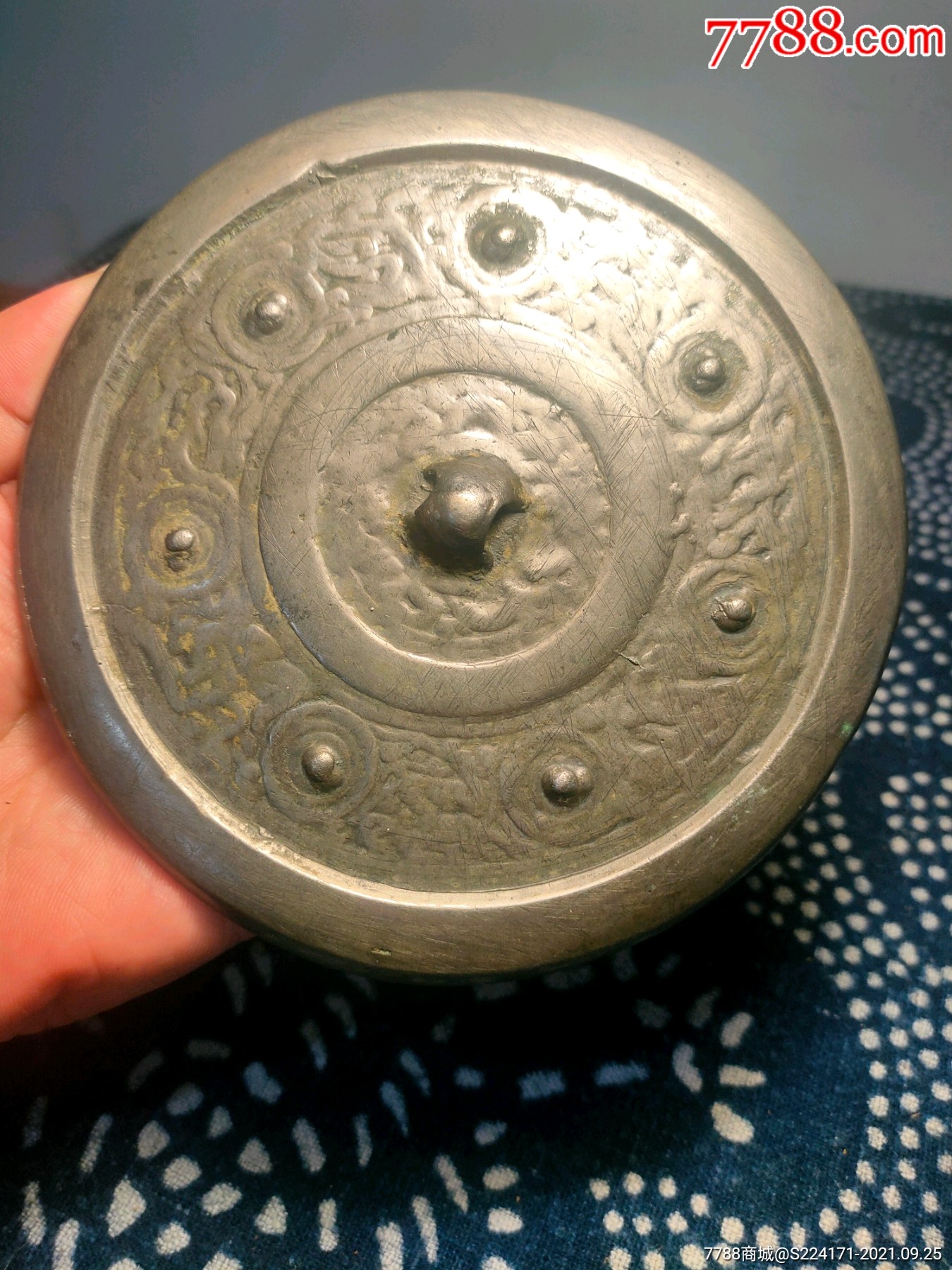 唐代水银沁七乳铜镜_铜镜_图片鉴赏_收藏价值_7788白瓷收藏