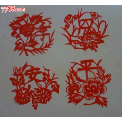 3號，窗花，四季平安_天涯老廣告畫