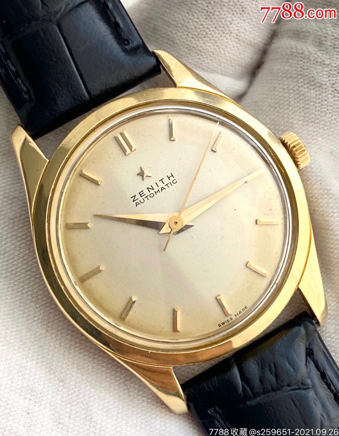 真力时·撞砣大金表.古董表