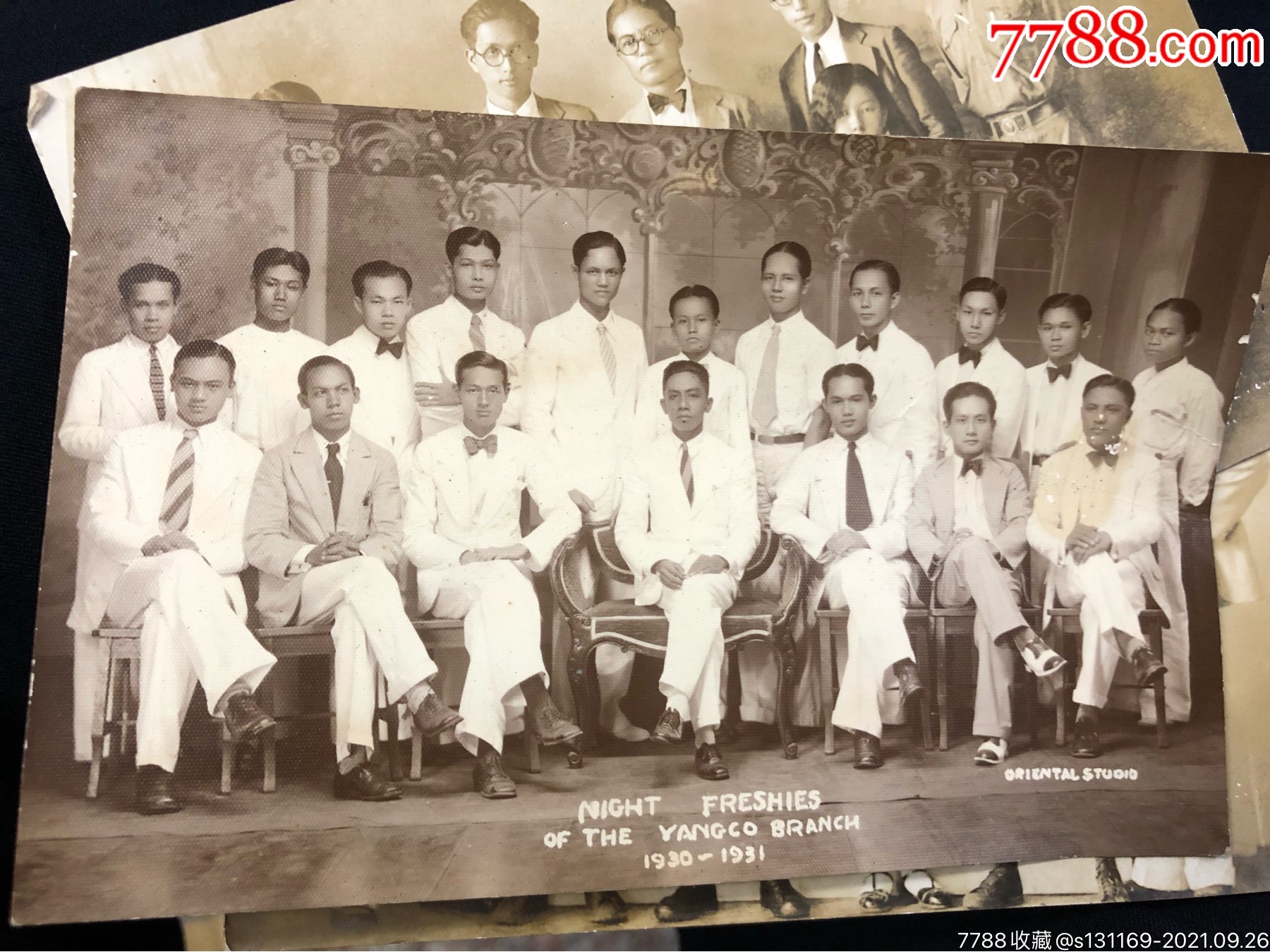 民国时期华侨帅哥合影照片三张