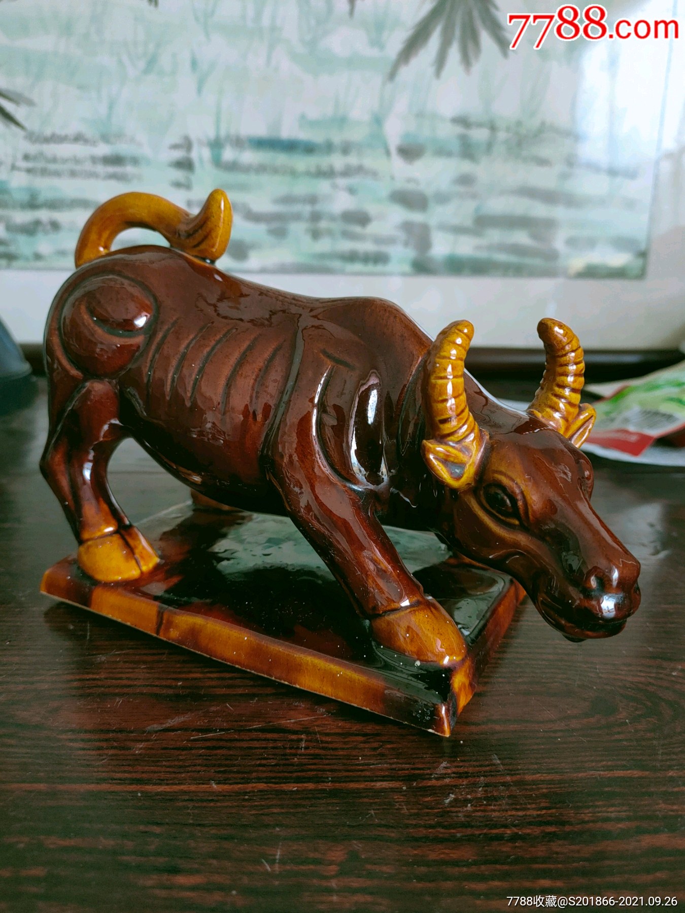 七八十年代唐三彩牛洛阳唐三彩全品