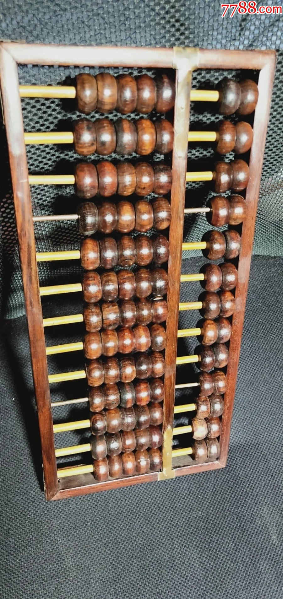 424号13档海南黄花梨老算盘33/17/2.8cm.品相如图包老包真原汁原味纹