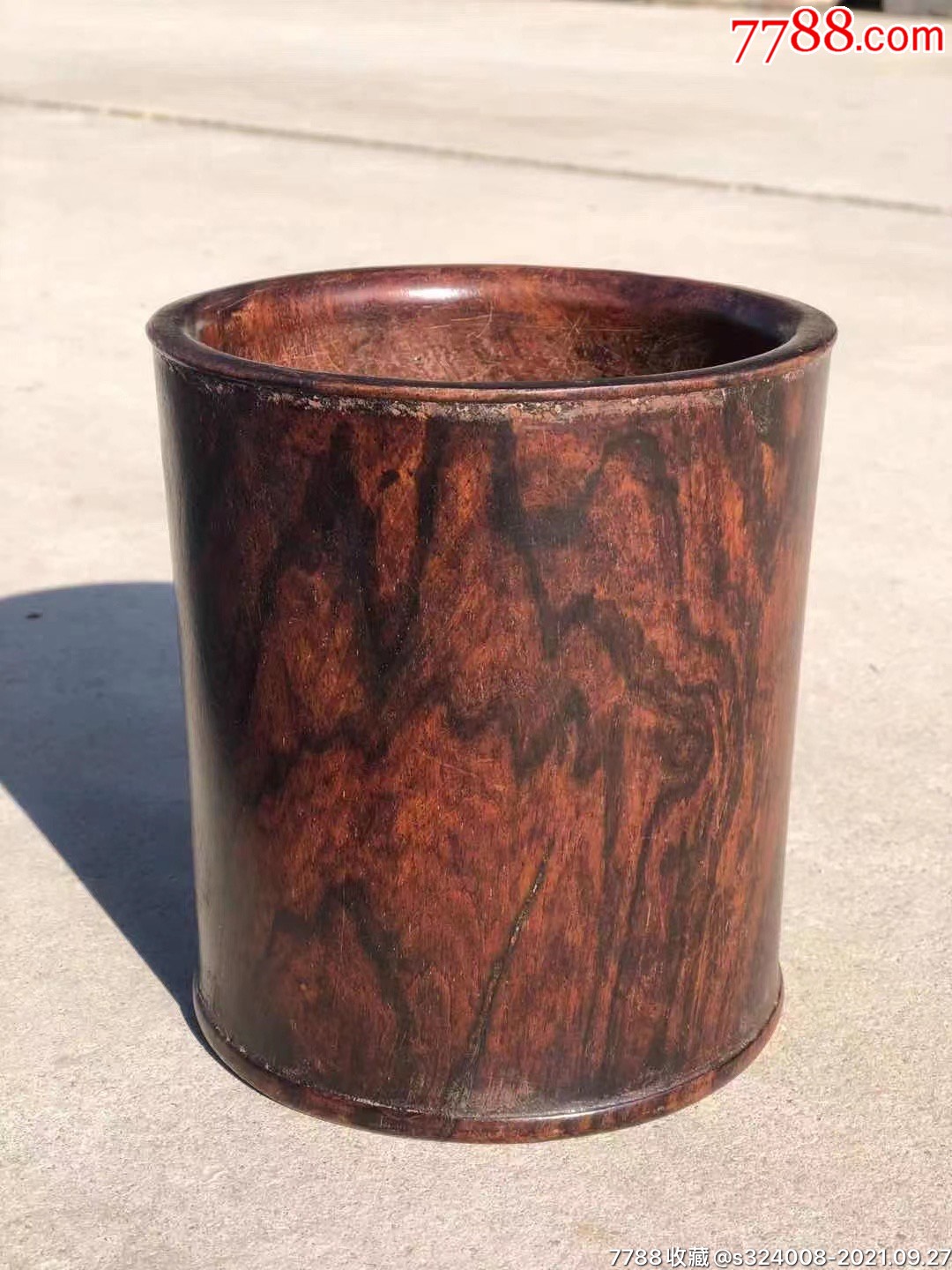 清代黄花梨笔筒,海黄,全品包老-价格:3280元-se82843453-笔筒-零售