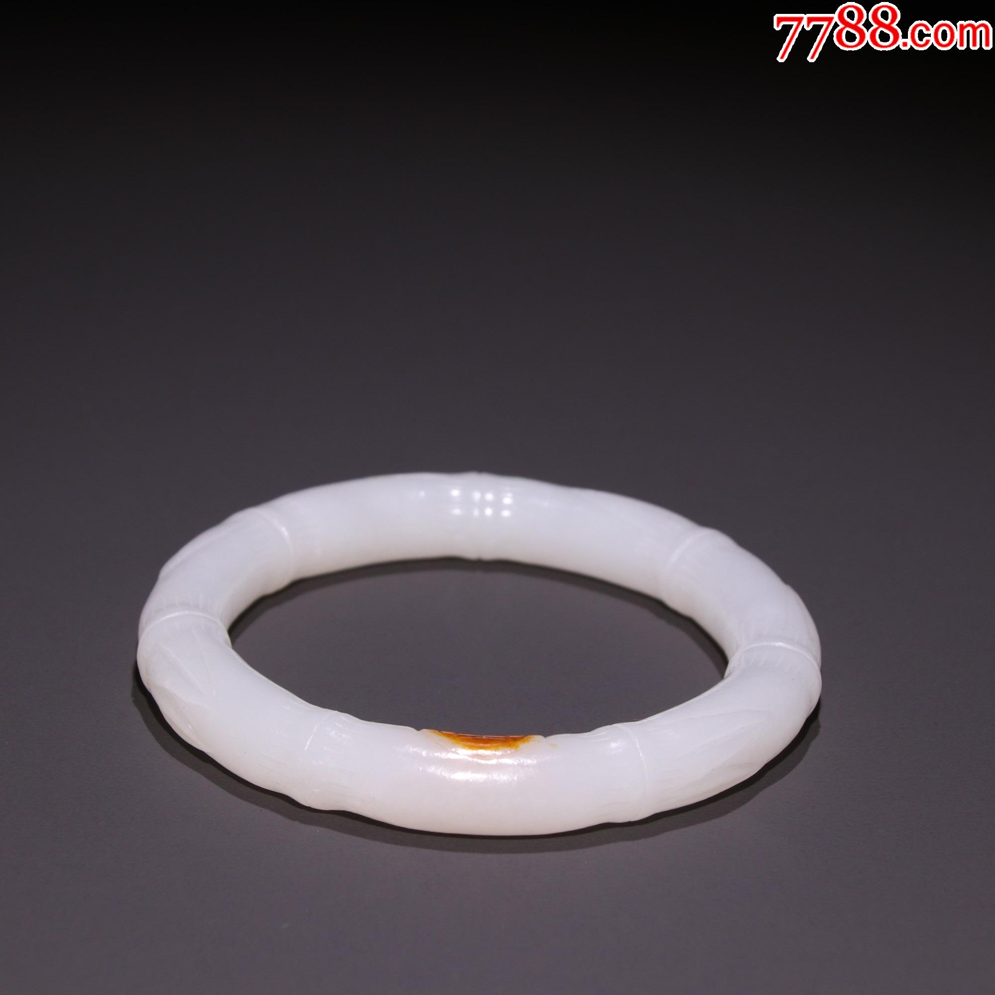 旧藏和田玉籽料竹节纹手镯