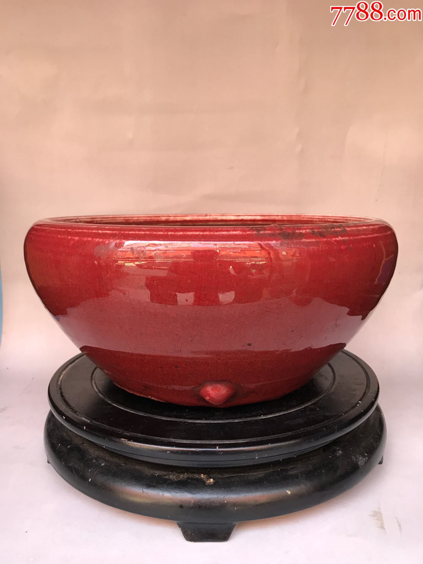 清代朱砂大笔洗