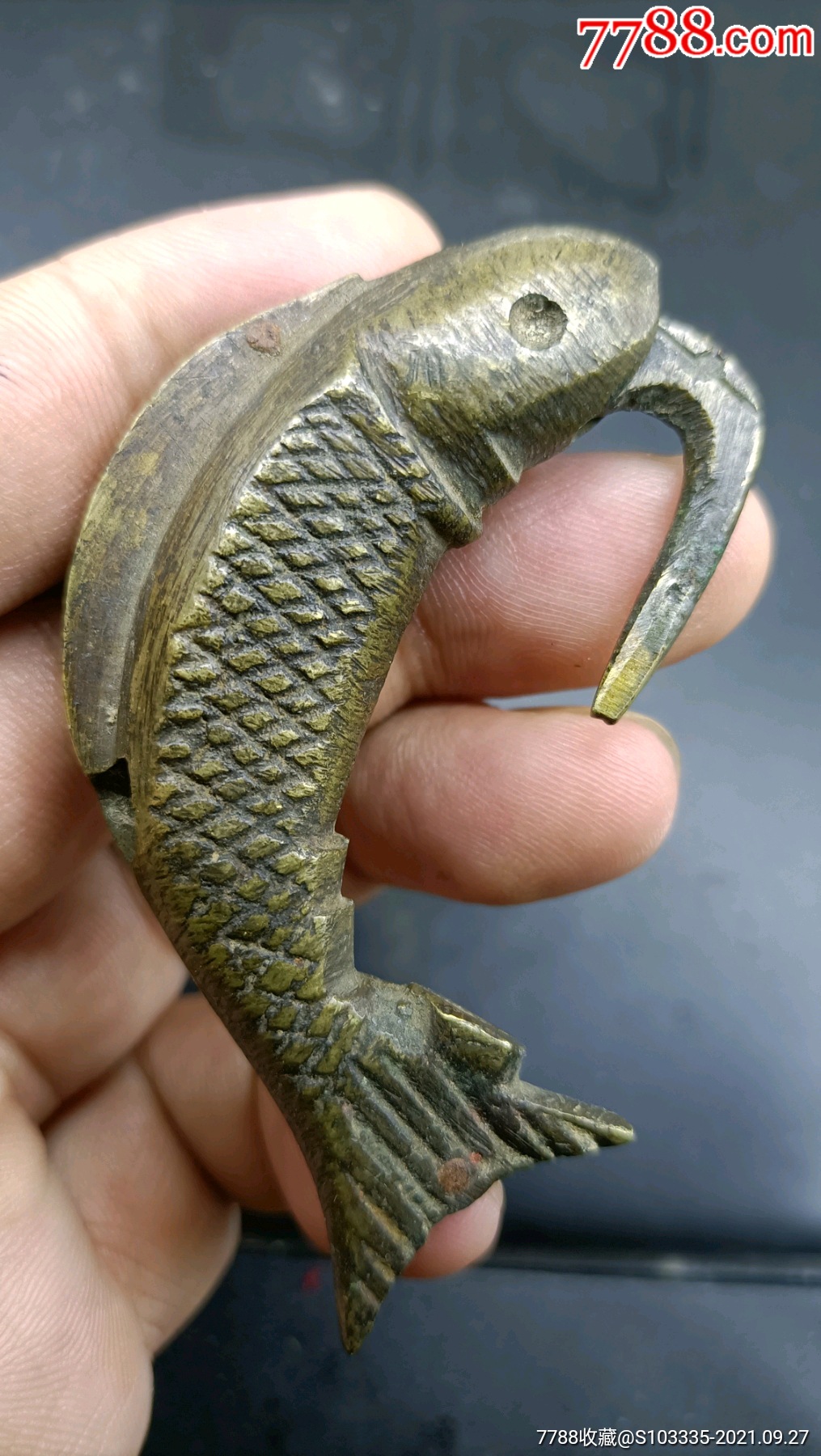 老铜锁异形锁鱼锁