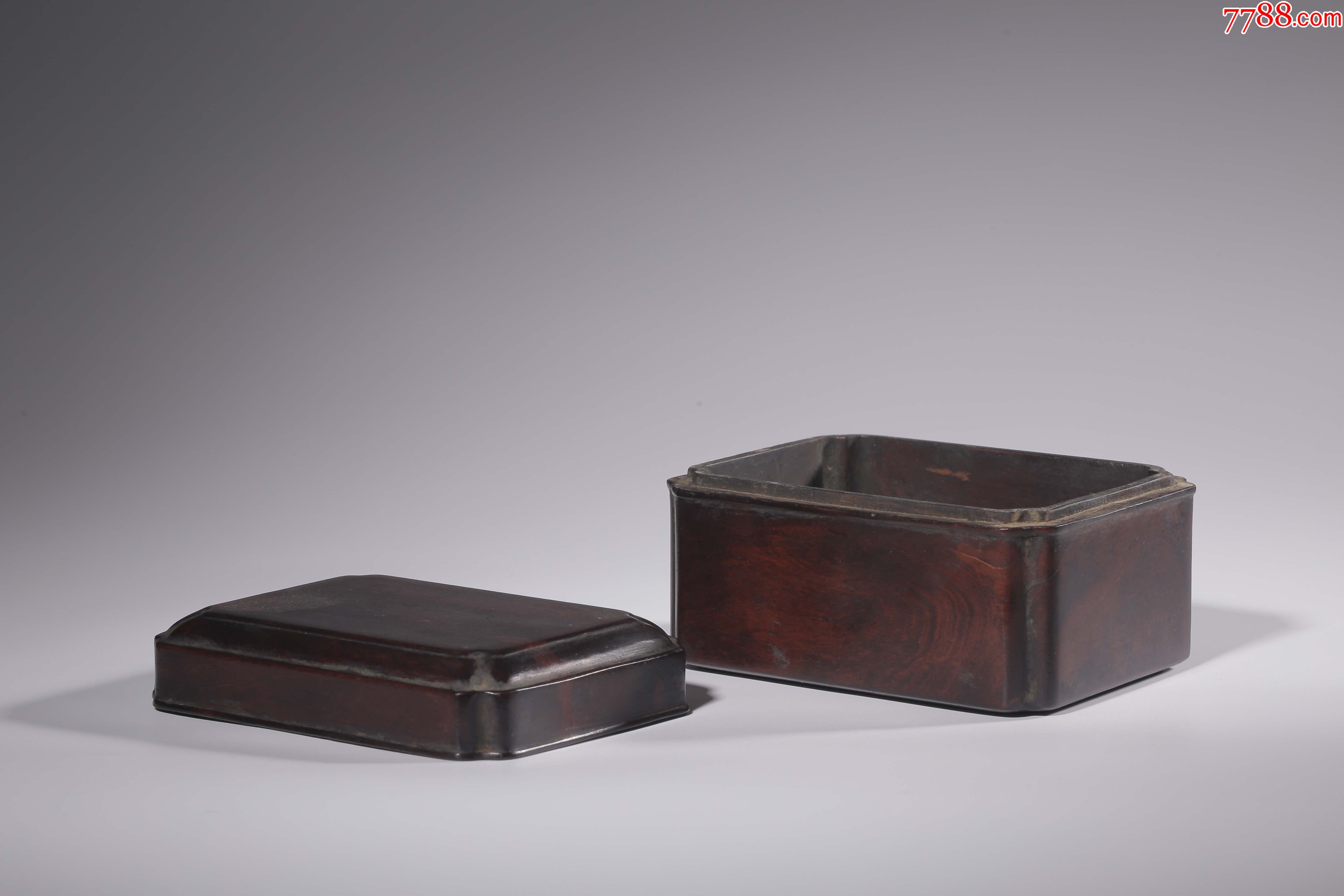 黄杨木倭角文房盖盒-价格:6000元-se82864577-木盒/木匣-零售-7788